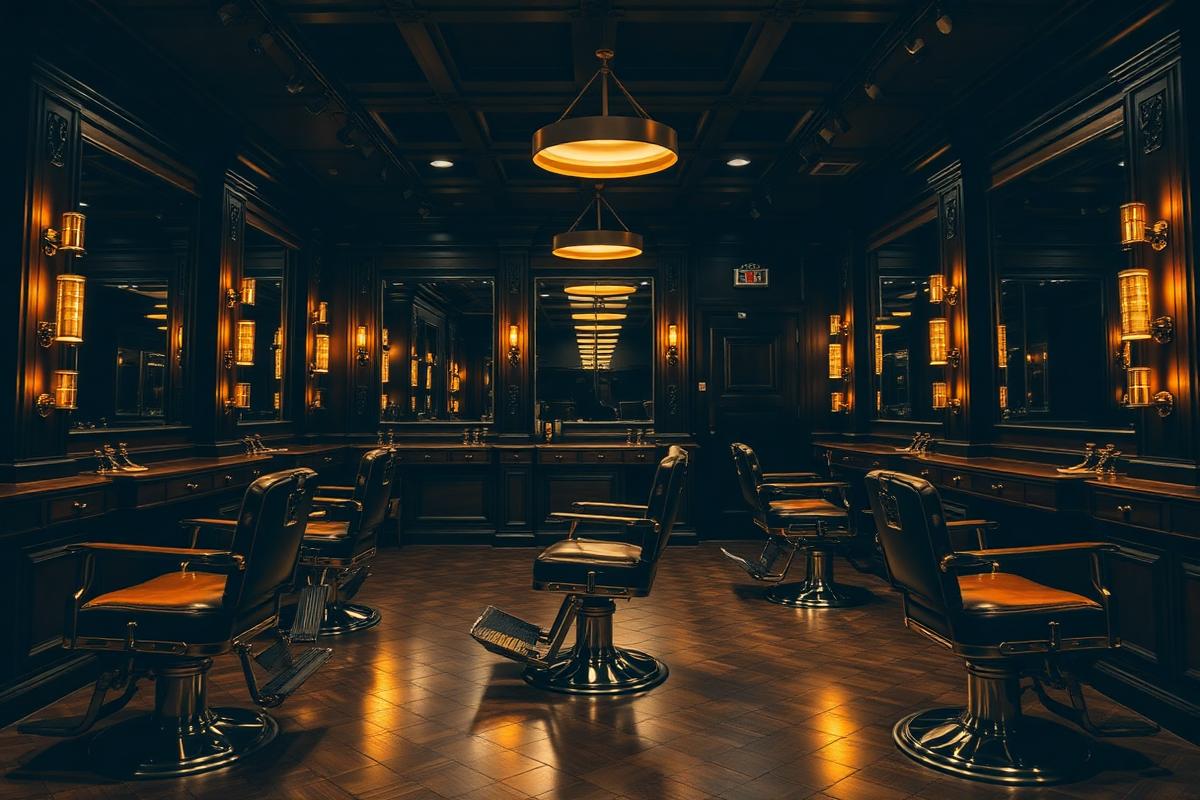 Interior of Spiffy Barbershop