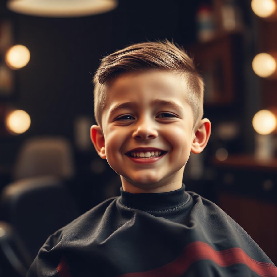 Kids haircut at Spiffy Barbershop